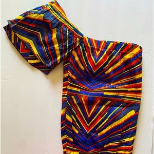 African print… Cold Shoulder Blouse